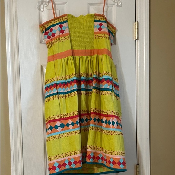 Leifsdottir For Anthropologie Strapless Cotton Sundress-size 12 - Picture 5 of 7